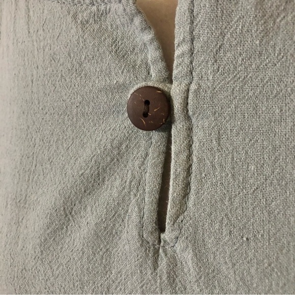 Mint Green 100% Cotton Short Sleeve Square Fit Tunic Top Size XL - Picture 3 of 7